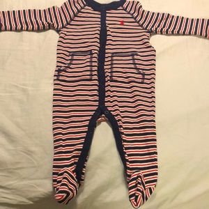 Ralph Lauren Striped Footed Onesie Size 6 M.  Excellent condition